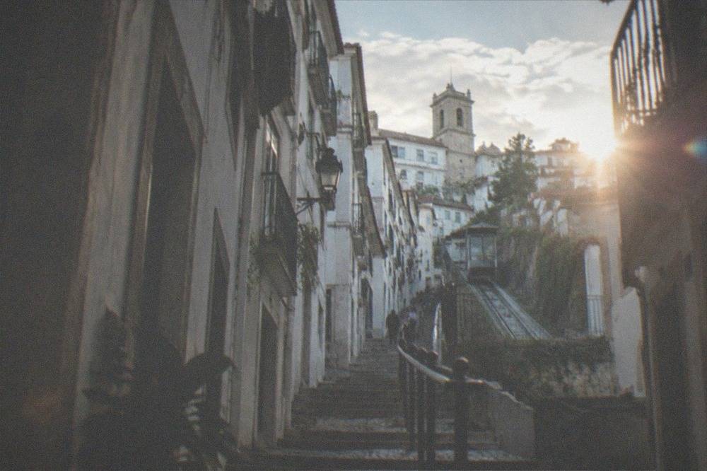 The funicular lift connecting the lower town with the upper town of Coimbra